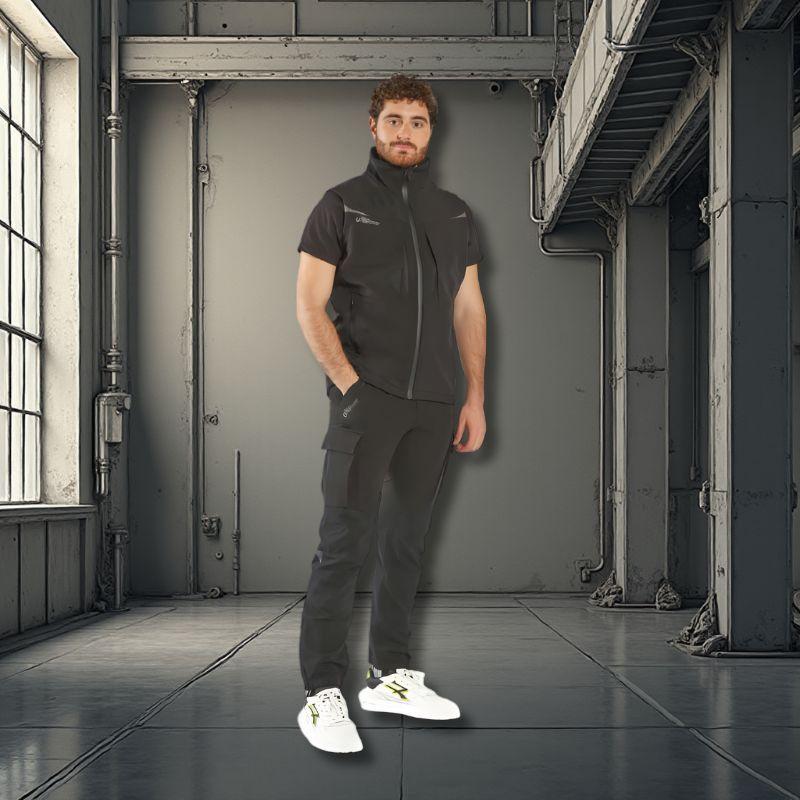 Pantalon elastico TREK negro 2