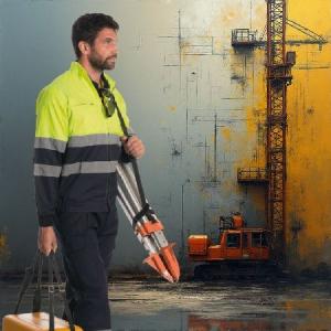 Chaqueta azul/amarillo fluor